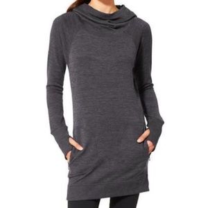 ATHLETA charcoal gray Blissful hoodie dress